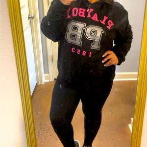 Playboy Hoodie pink and black
